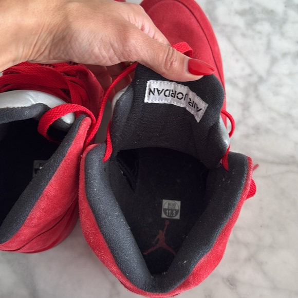 Air Jordan retros 5 , red suede color - Picture 7 of 9